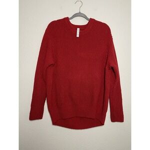Athleta‎ Sweater Womens Small Red Cascades Cocoon Wool Blend Pullover Knit